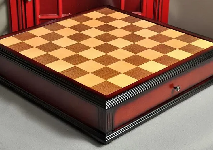Classical Tiroir Chess Board with Storage Drawers