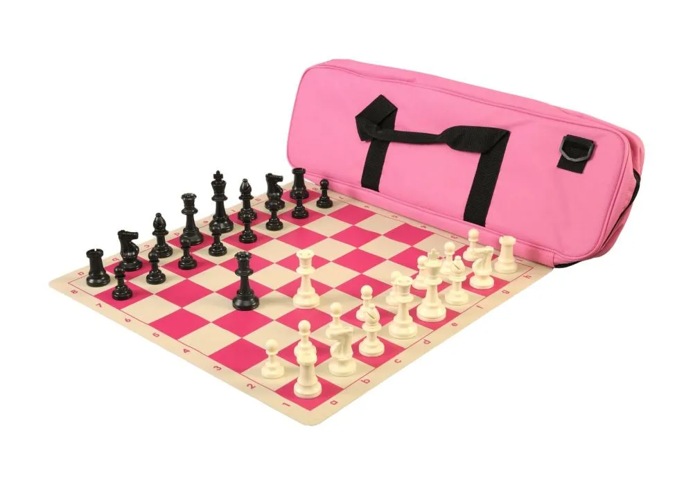 Analysis Chess Pieces and Cinch Chess Board Bag Combo