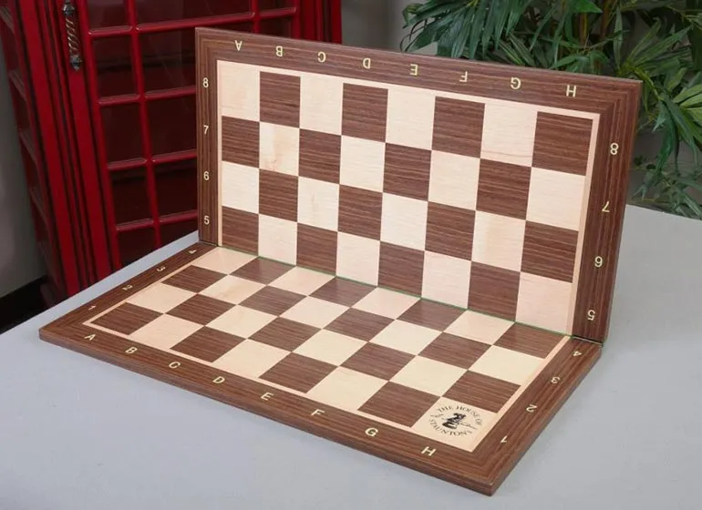 Walnut and Maple Wooden Tournament Chess Board