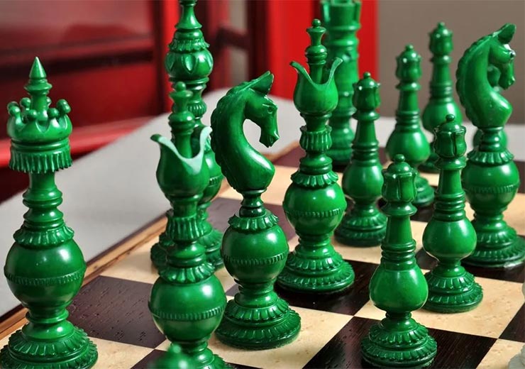 Bone Chess Pieces