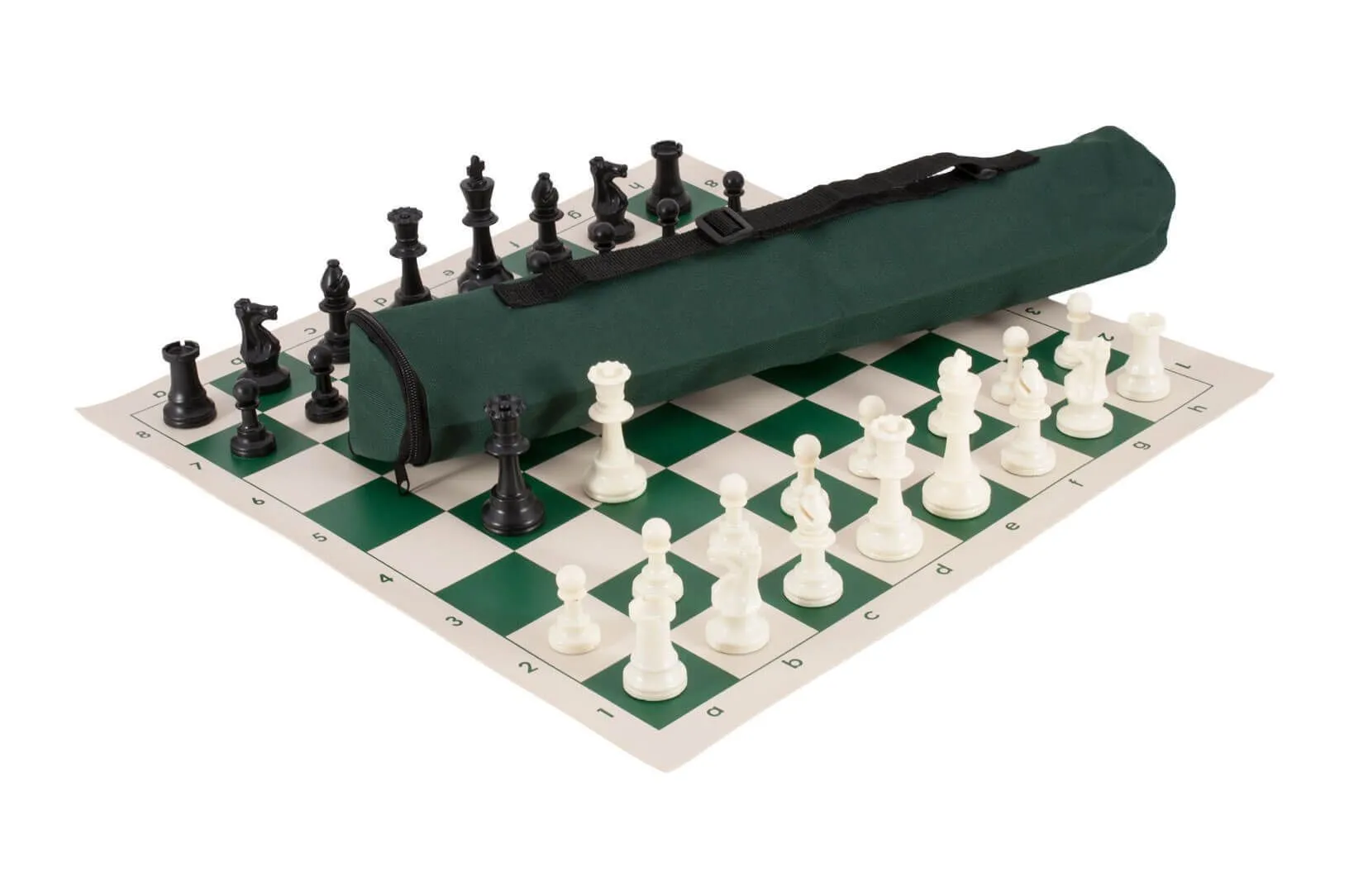 Analysis Chess Pieces and Cinch Chess Board Bag Combo