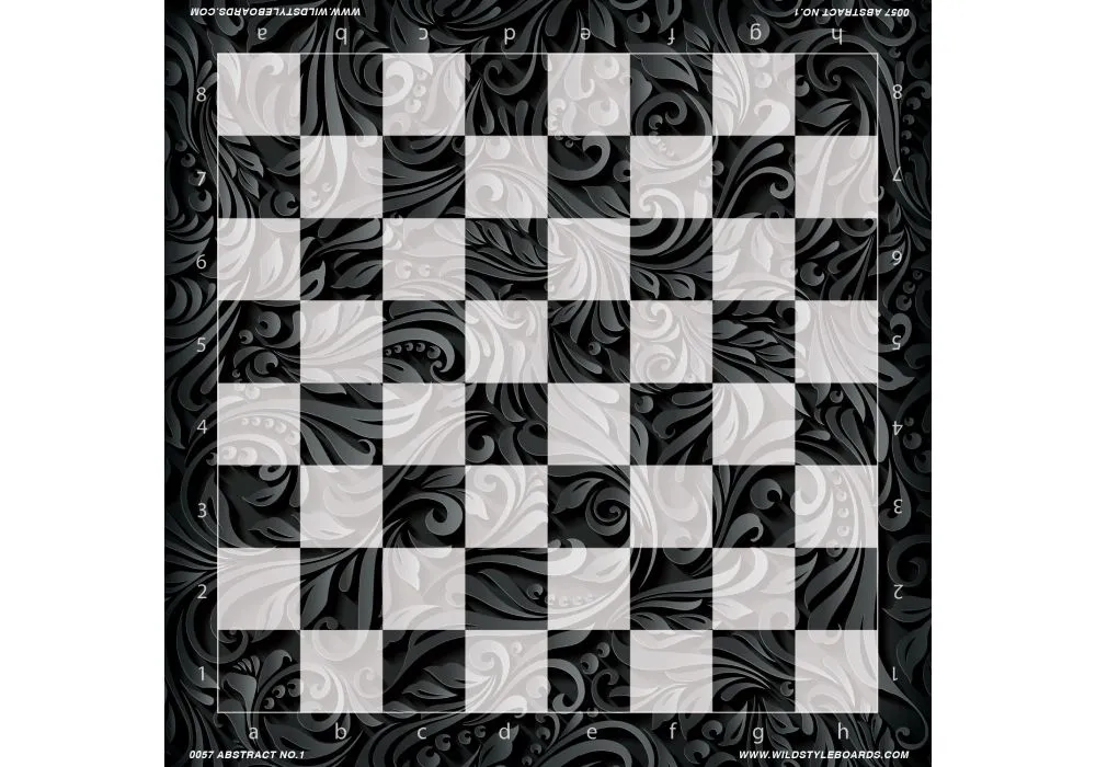Abstract No. 1 - Full Color Vinyl Chess Board abstract-no-1-full-color-vinyl-chess-board