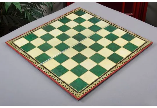 IMPERFECT - GREEN - Reproduction of the Carton Pierre Chess Board - 2.25" Squares