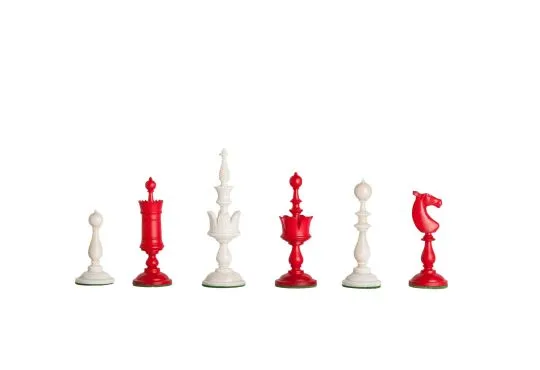 The Selenus Luxury Bone Chess Pieces - 4.0" King