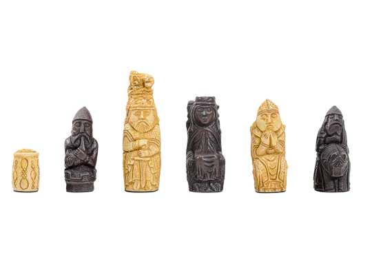 The Medieval Series Chess Pieces - 3.6" King - Brown and Natural 