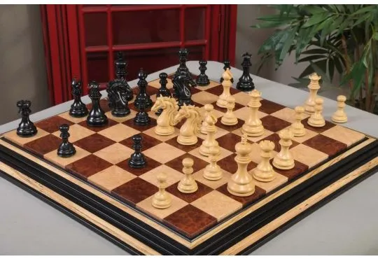 IMPERFECT - 4.4" Ravenna - GENUINE EBONY / BOXWOOD - Wood Chess Pieces