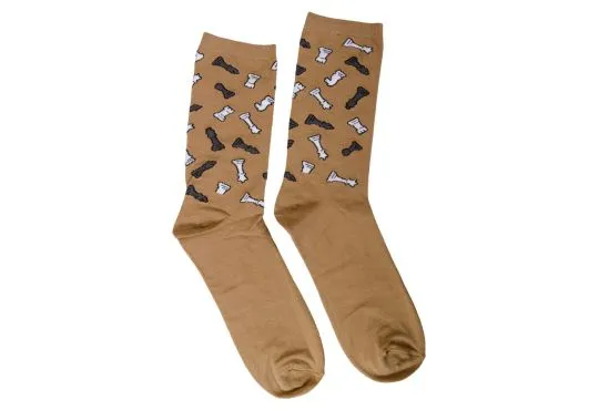 Caissa Collection Dark Khaki Chess Socks