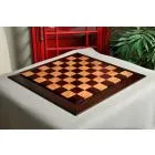 Custom Contemporary Chess Board - African Palisander / Maple Burl - 2.5" Squares