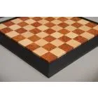 Amboyna Burl, Genuine Ebony & Bird's Eye Maple Custom Contemporary II Chess Board