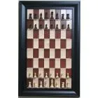 Straight Up Chess Board - Red Maple Chess Board with Contemporary Black Frame 