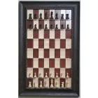 Straight Up Chess Board - Red Maple Chess Board with Walnut Scoop Frame 