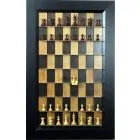 Straight Up Chess Board - Black Cherry Series with Tuxedo Frame