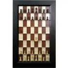 Straight Up Chess Board - Red Maple Series with Tuxedo Frame