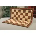 Folding Burmese Rosewood and Maple Wooden Tournament Chess Board