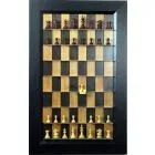 Straight Up Chess Board - Black Cherry Series with Tuxedo Frame