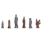 Roman Themed Chess Pieces - 4.25" King - Metallic