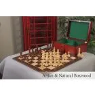 The Gallant Knight Wood Chess Set, Box, & Board Combination