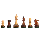 The Burnt Golden Rosewood Reykjavik II Series Chess Pieces - 3.75" King