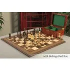 The Burnt Zagreb '59 Series Chess Set, Box, & Board Combination