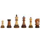 The Burnt Golden Rosewood Zagreb '59 Series Chess Pieces - 3.875" King