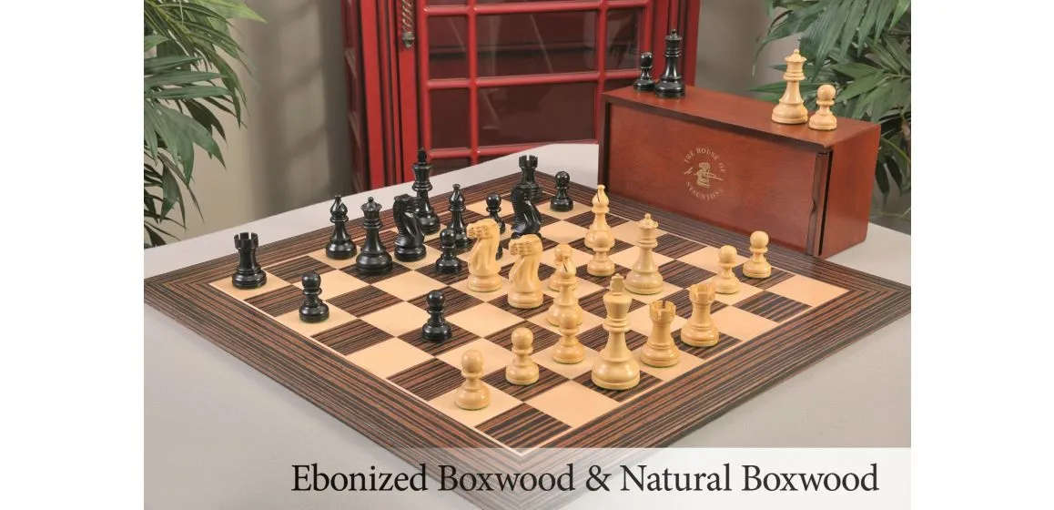 The American Staunton Chess Set, Box & Board Combination