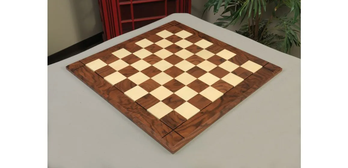 Walnut Burl & Maple Reproduction of the Drueke Chess Board - 2.5" SQUARES