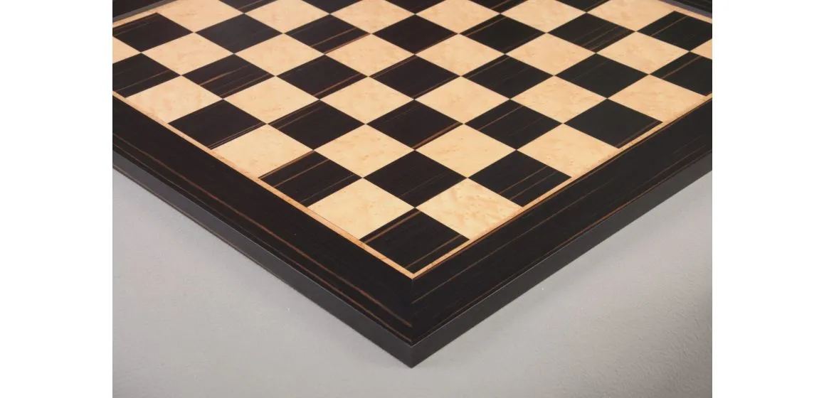 Macassar Ebony & Bird's Eye Maple Signature Traditional Chess Board