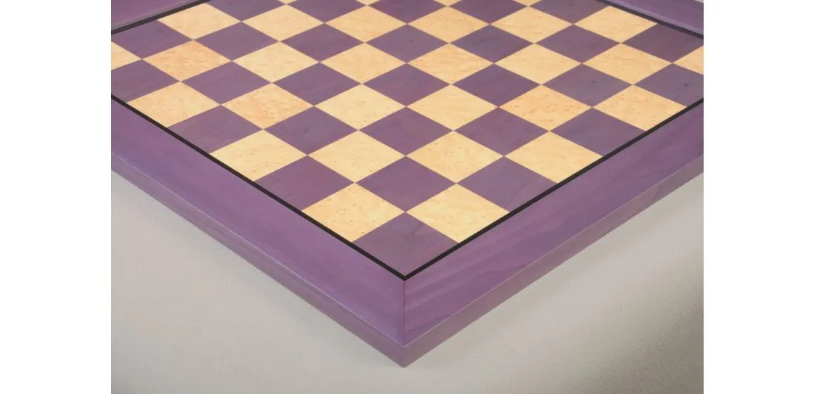 Purpleheart & Bird's Eye Maple Signature Traditional Chess Board