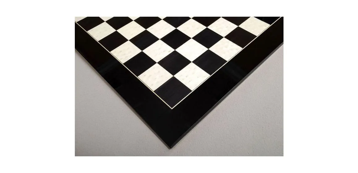 Blackwood and Bird's Eye Maple Standard Traditional Chess Board - Satin Finish