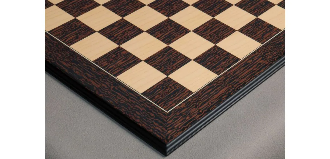 Tiger Ebony and Maple Standard Traditional Chess Board