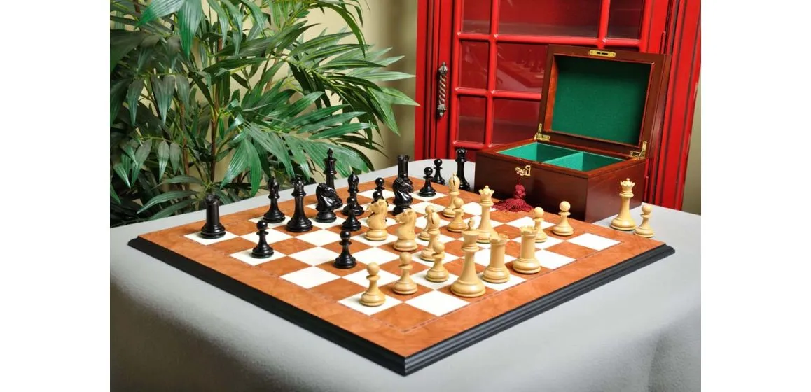 The Hastings Chess Set, Box, & Board Combination