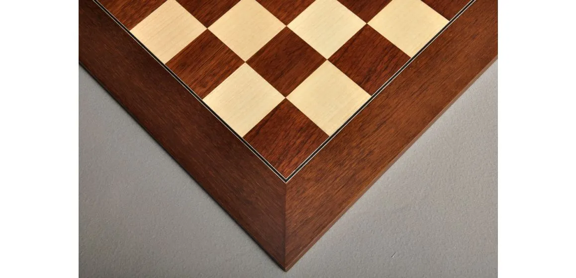 Montgoy Palisander and Bird's Eye Maple Standard Traditional Chess Board