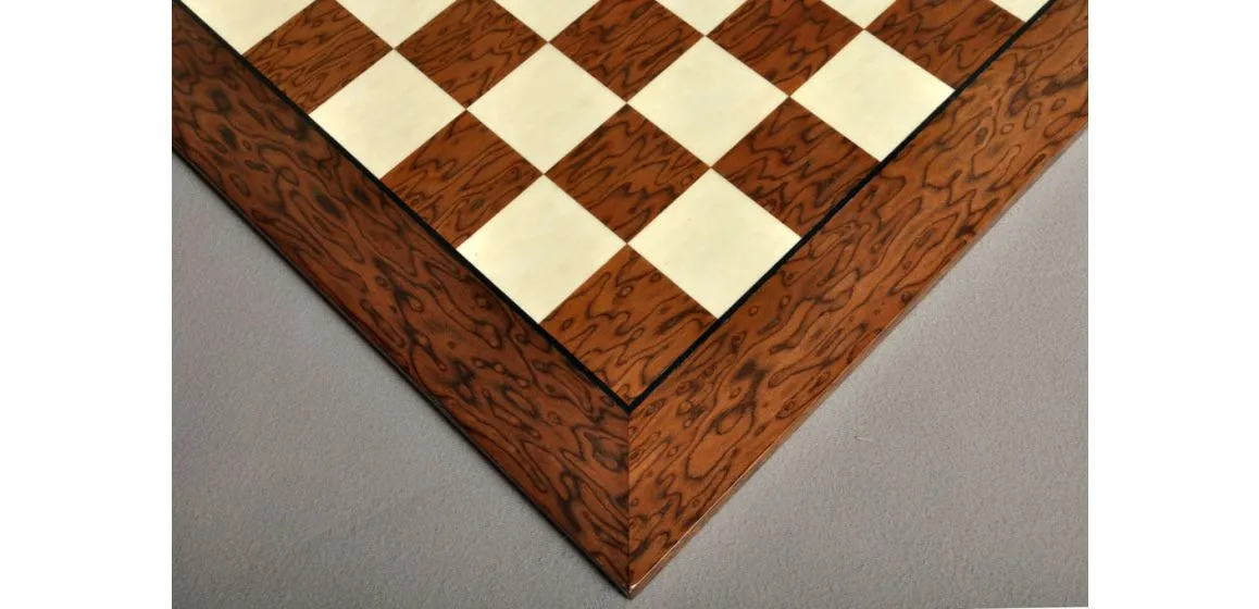 Brown Erable and Bird's Eye Maple Standard Traditional Chess Board