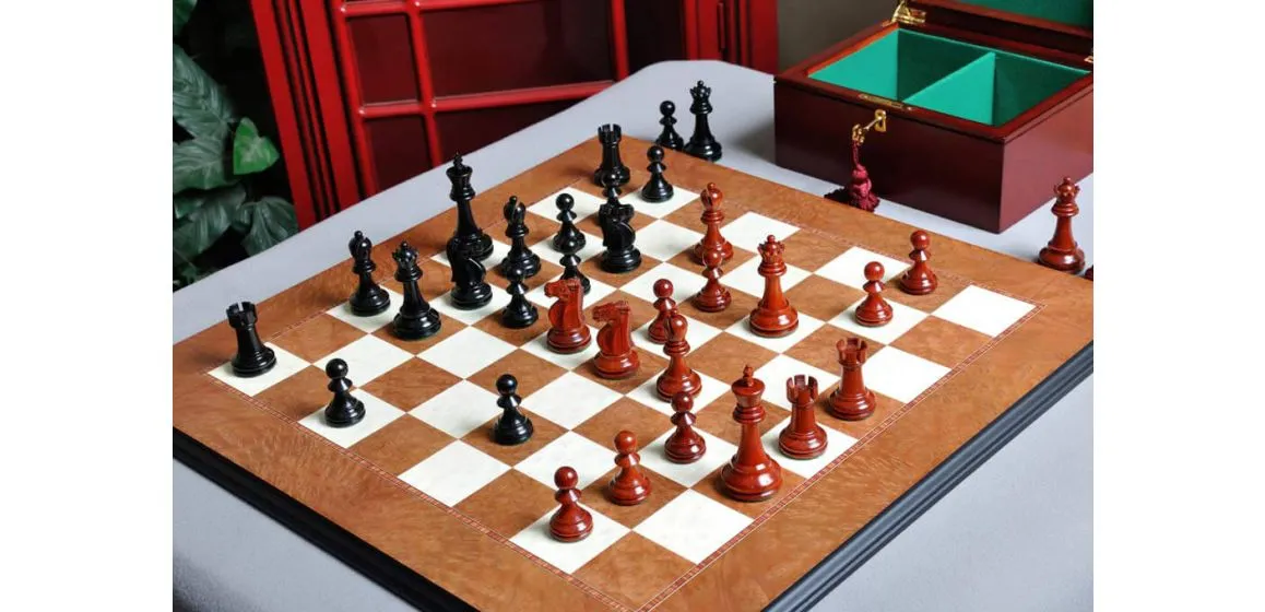 The Reykjavik II Series Prestige Chess Set, Box, & Board Combination