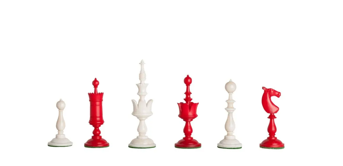 The Selenus Luxury Bone Chess Pieces - 4.0" King