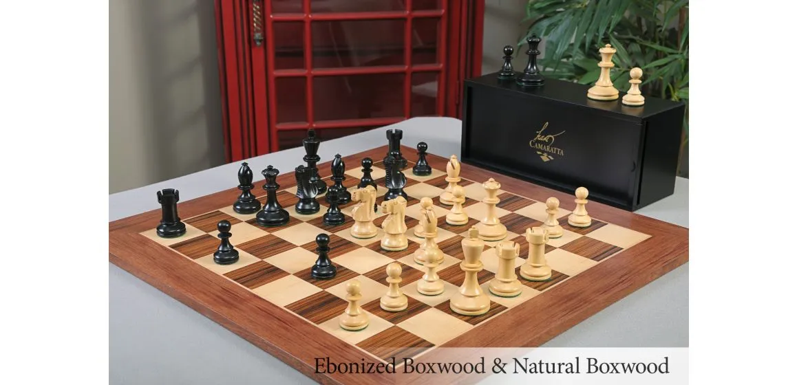 The B.H. Wood Series Wood Chess Set, Box, & Board Combination