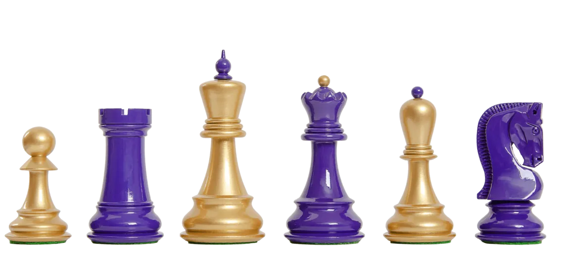 CLEARANCE - The Zagreb '59 Series Chess Pieces - 3.875" King - LACQUERED