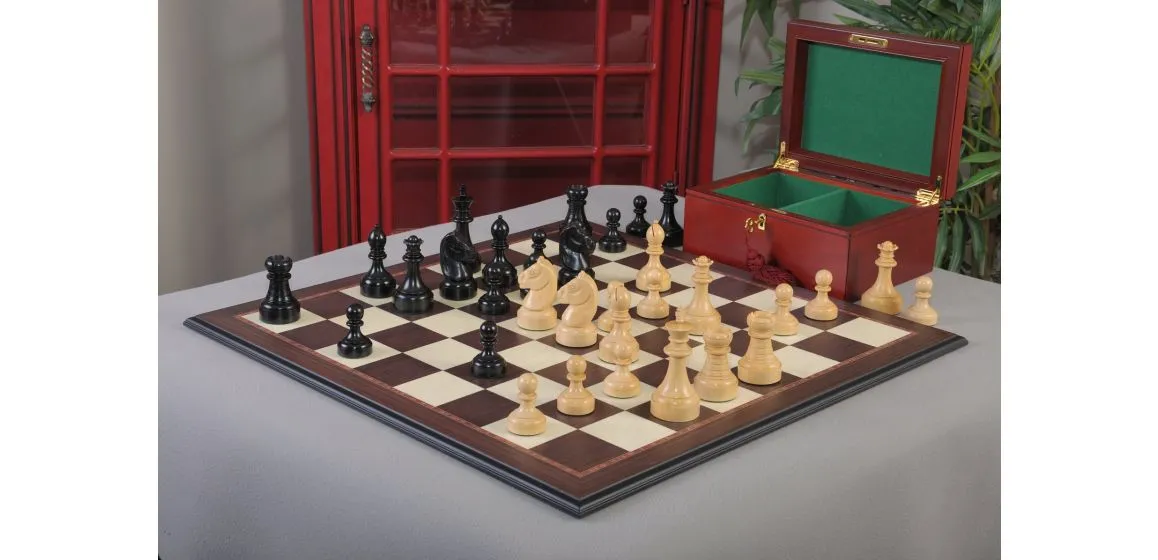 The Mechanics Institute Chess Set, Box, & Board Combination
