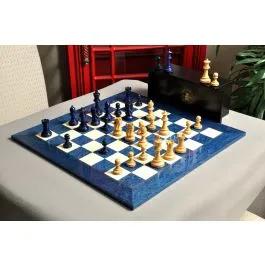 Mahogan & Board Combination The Gilded Grandmaster Chess Set Box 4.0" King 
