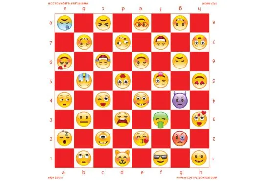 Emoji - Full Color Vinyl Chess Board