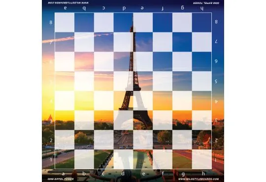 Eiffel Tower - Full Color Vinyl Chess Board