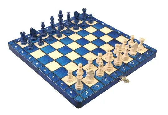 The Blue Magnetic Chess Set