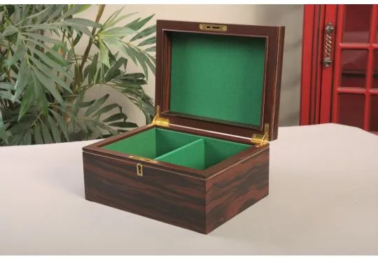 IMPERFECT - Premium Chess Box - Macassar Ebony - With House of Staunton Logo