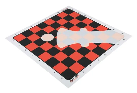 US Chess Women - Full Color Thin Mousepad Chess Board - Red/Black Queen