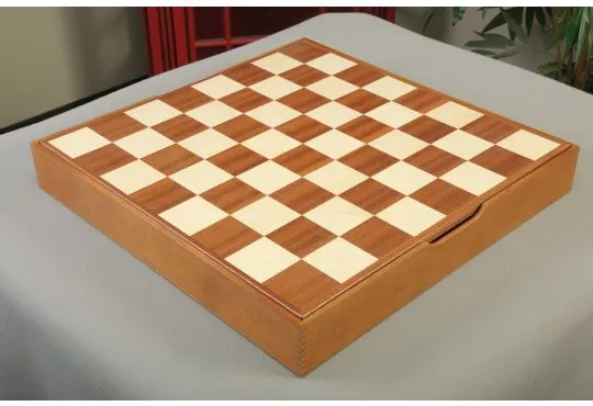 IMPERFECT - Mahogany and Maple Wooden Tournament Casket - 2.25" Squares