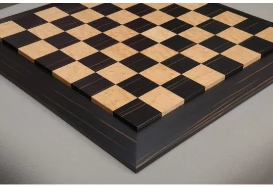 Macassar Ebony & Bird's Eye Maple Custom Contemporary II Chess Board