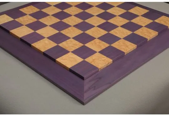 Purpleheart & Bird's Eye Maple Custom Contemporary II Chess Board