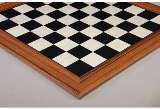 CLEARANCE - Black Anegre and Maple Classic Traditional Chess Board - 2.5" Squares - Satin Finish