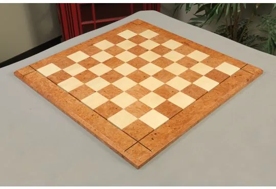 ELM BURL & Maple Reproduction of the Drueke Chess Board - 2.5" SQUARES