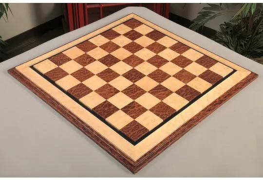 Signature Contemporary VI Luxury Chess board - VAVONA BURL / BIRD'S EYE MAPLE - 2.5" Squares